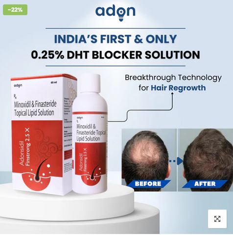 Picture of Adonsidil finstrong 2.5x solution for hair regrowth- 30 ml