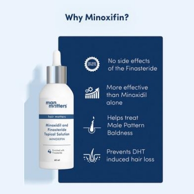 Picture of Man Matters Minoxidil 5% + 0.1% Finasteride Topical Solution - Minoxifin 60ml