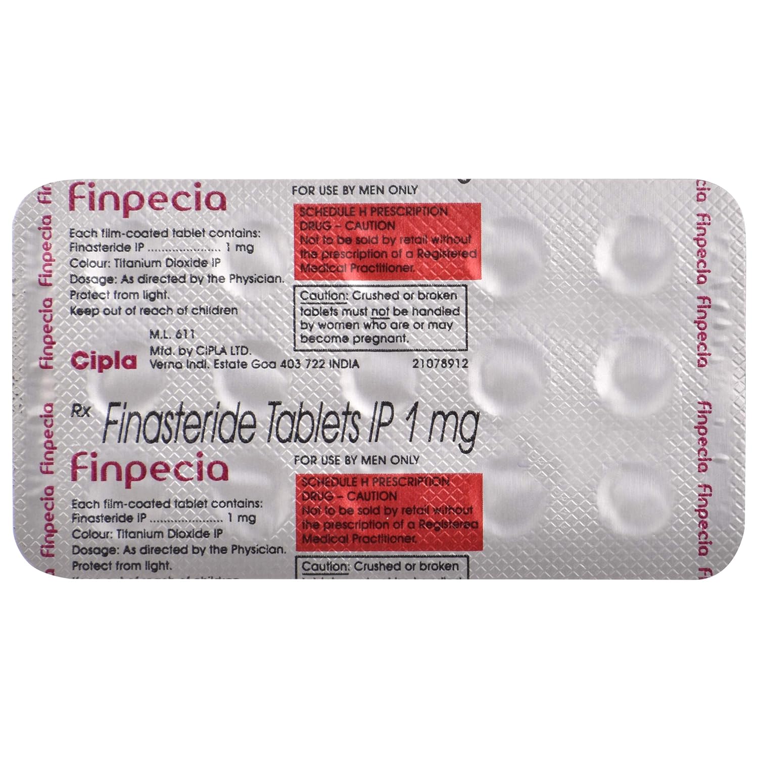 Picture of Finpecia finastride for hair regrowth treatment-15 tab
