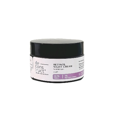 Picture of Deconstruct 0.1% Retinol Night Cream with 1% Beta-Glucan Complex | Beginner Friendly | Anti-Aging Night Cream for Fine Lines and Wrinkles | For Women & Men | 50 gm Visit the Deconstruct Store