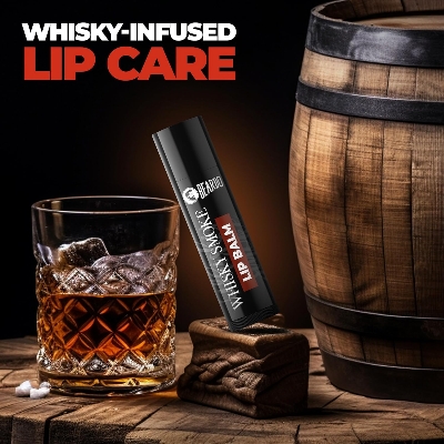 Picture of Beardo Whisky Smoke Lip Balm for Men, 4g | Certified Kissable Lips| Moisturizes & Soothes Dry, Cracked & Chapped Lips | Enriched with Vitamin E, Shea Butter & Coffee | Non Glossy | Non Tinted Lip Balm