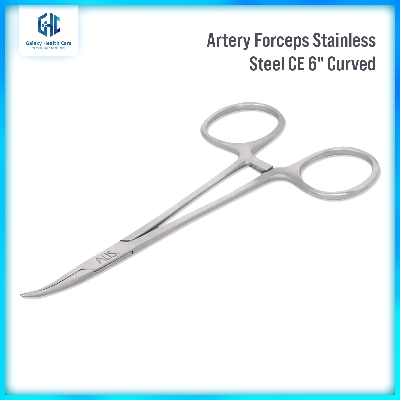 Picture of Artery Forceps Stainless Steel CE High Quality Surgical Instruments For Doctors/Surgeons 6" Curved (6 INCH CURVED)