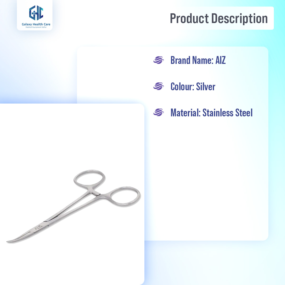 Picture of Artery Forceps Stainless Steel CE High Quality Surgical Instruments For Doctors/Surgeons 6" Curved (6 INCH CURVED)