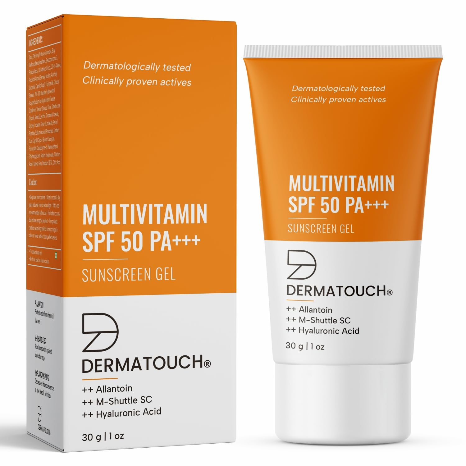 Picture of DERMATOUCH Multivitamin Spf 50 Pa+++ Sunscreen Gel For All Skin Types | Uva-Uvb Protection |Zero White Cast | Unisex | 30G
