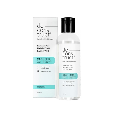 Picture of Deconstruct Hyaluronic Acid Hydrating Facewash- 0.5% Amino Acids + 0.1% Hyaluronic Acid | Gentle Cleanser -100ml
