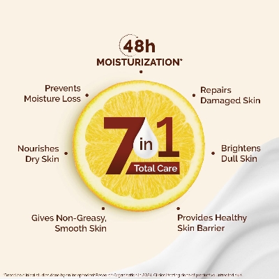 Picture of Mamaearth Vitamin C Daily Glow Body Lotion For Skin Brightening with Vitamin C & Honey 400ml | Nourishes Dry Skin | 48 H Moisturization | 100% Natural Butter | Non-Greasy Smooth Skin | All Skin Types