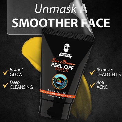 Picture of Muuchstac Sea Breeze Peel Off Mask For Men | Blackhead, Acne & Dead Skin Removal Face Pack (80 g)