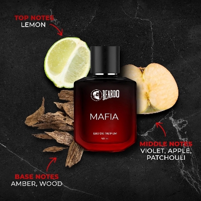 Picture of Beardo Mafia Perfume for Men, 50ml | Eau De Parfum | Body Spray for Men | Day Time Fragrance Body Spray For Men | Musky, Woody Perfume for Men Long Lasting | Christmas gift for men | Gift For Friends | Gift for Men