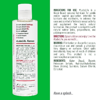 Picture of Lube Life Water-Based Watermelon Flavored Lubricant, Personal Lube for Men, Women and Couples, Made Without Added Sugar, 8 Fl Oz