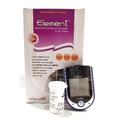 Picture of Element Blood Glucose Meter Designed with Japanese Technology Made In Korea Comes With Free Pack of 10 Packed Strips