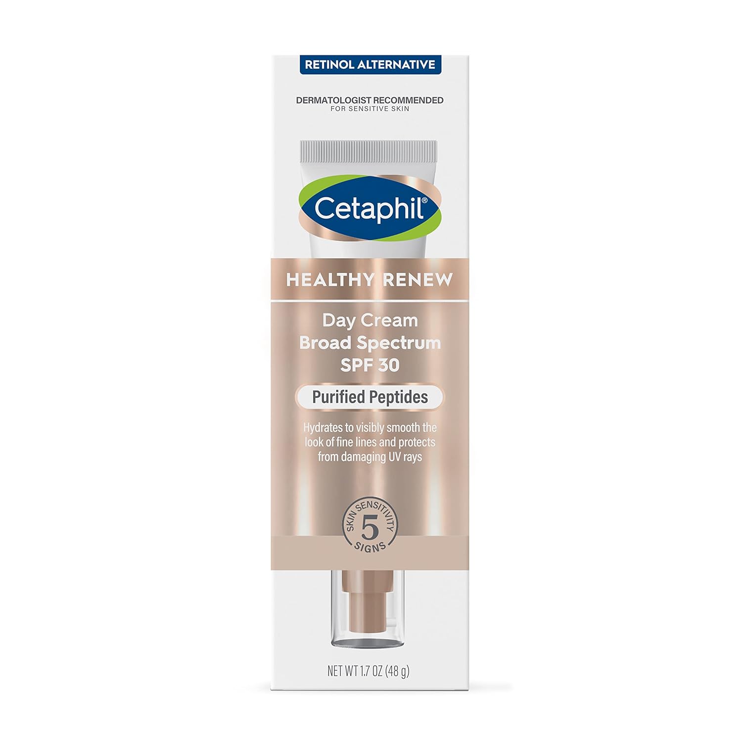 Picture of Cetaphil Healthy Renew Moisturizing Day Cream with SPF 30, 1.7 Oz | Daily Moisturizer, Skin Tightening Anti Wrinkle Cream for Face, with Peptides, Fragrance Free