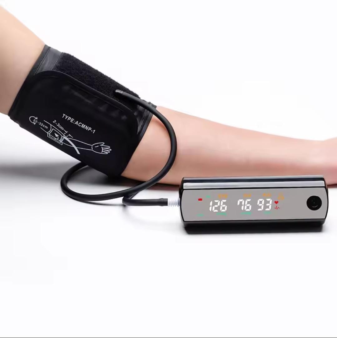 Picture of LCD Screen Sphygmomanometer, Rechargeable Li-ion Battery, English Voice, Large LCD Screen, Blood Pressure Monitor, Tonometer, Arm