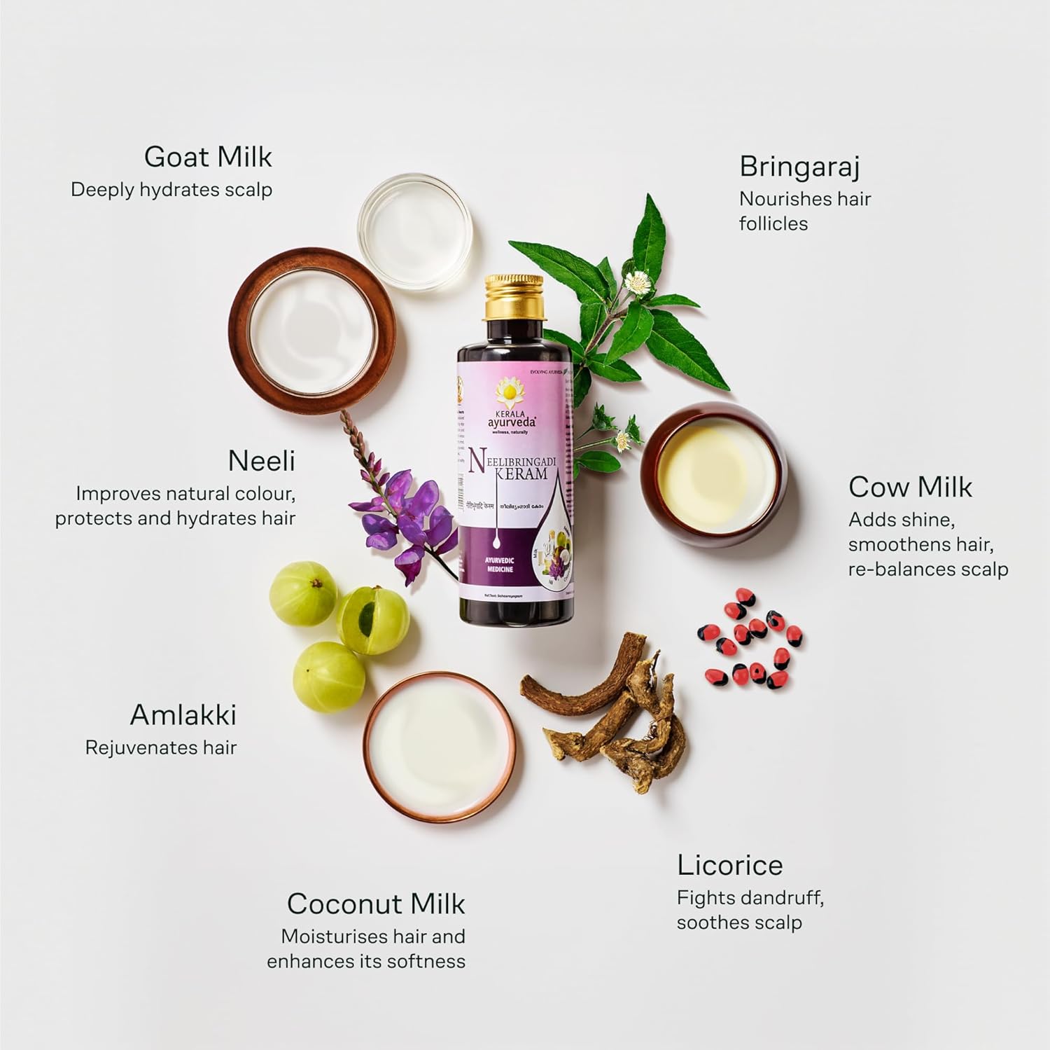 Picture of Kerala Ayurveda Neelibringadi Keram Liquid - 200 ml