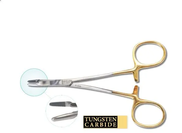 Picture of Olsen HEGAR Needle Holder, Needle Driver with Scissors Cutting Edges, 6 inches with Tungsten Carbide