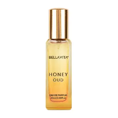Picture of Bella Vita Luxury Honey Oud Unisex Liquid Eau De Parfum With Bergamot, Patchouli, Vanilla Premium, Long Lasting Sweet & Spicy Fragrance, 20ml