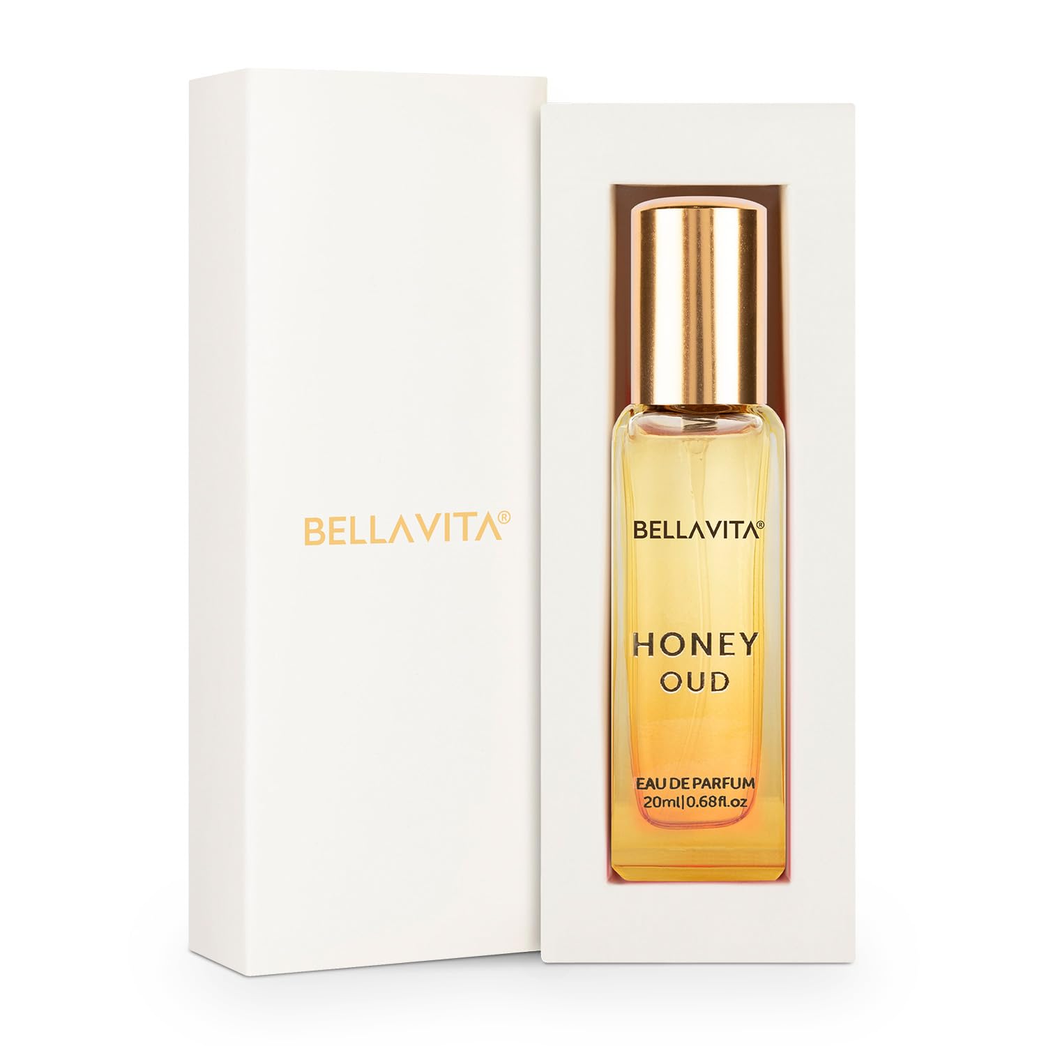 Picture of Bella Vita Luxury Honey Oud Unisex Liquid Eau De Parfum With Bergamot, Patchouli, Vanilla Premium, Long Lasting Sweet & Spicy Fragrance, 20ml