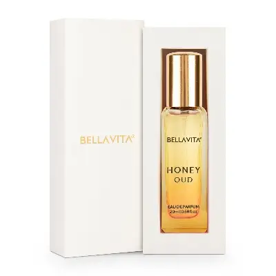 Picture of Bella Vita Luxury Honey Oud Unisex Liquid Eau De Parfum With Bergamot, Patchouli, Vanilla Premium, Long Lasting Sweet & Spicy Fragrance, 20ml