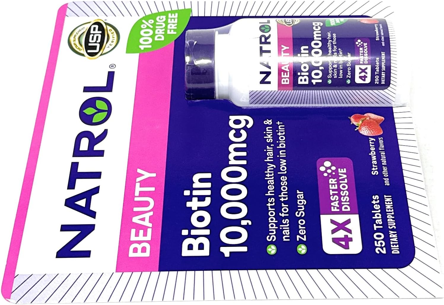 Picture of Natrol Biotin 10,000 mcg  Fast Dissolve Tablets-250 Counts
