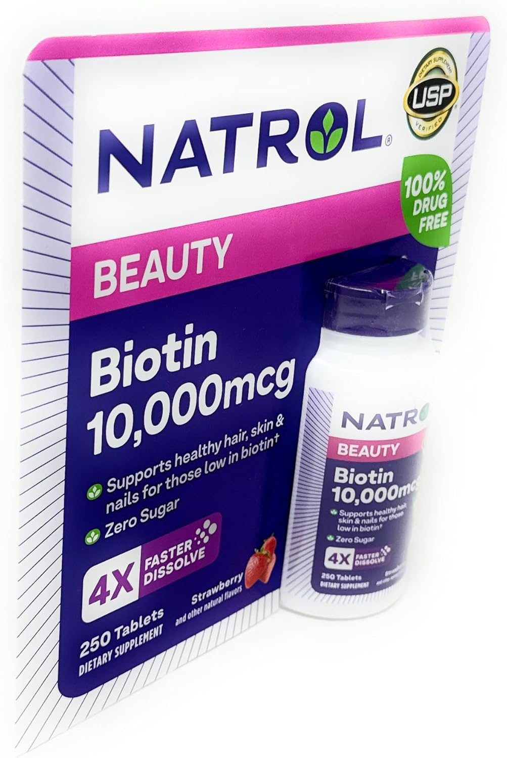 Picture of Natrol Biotin 10,000 mcg  Fast Dissolve Tablets-250 Counts