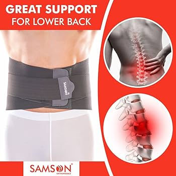 Picture of Samson Orthotics Contoured Lumbo Sacral LS Support Belt Spinal, Acute and Chronic Lower Back Pain, Spondylosis, Osteoporosis, Slip Disc, Post Disketomy Care for Women and Men