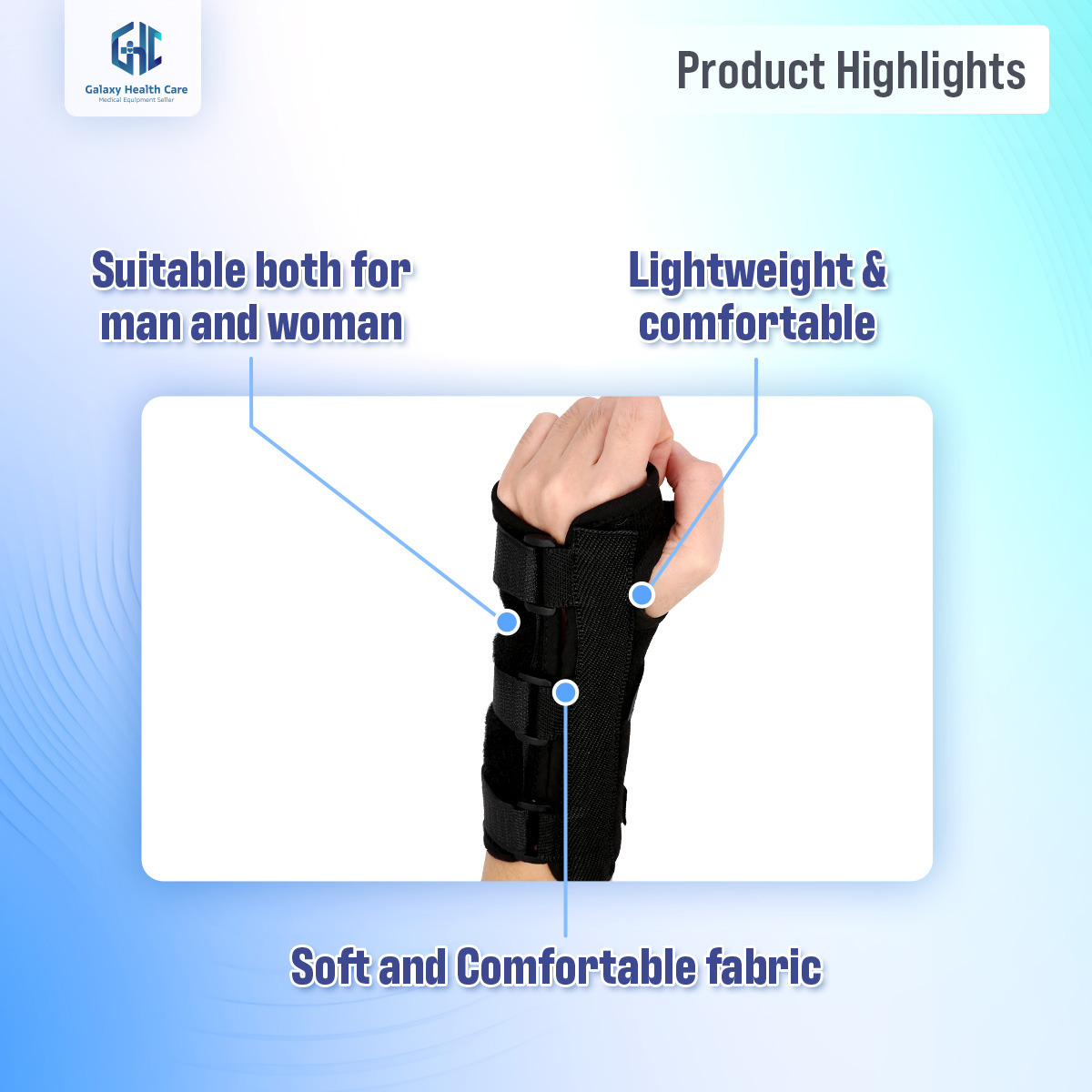 Picture of 1 Peace Professional Wrap Support Splint Band Balt Belt Carpal Tunnel'S Wrist Brace Sprion Prevention Wrap Protector
