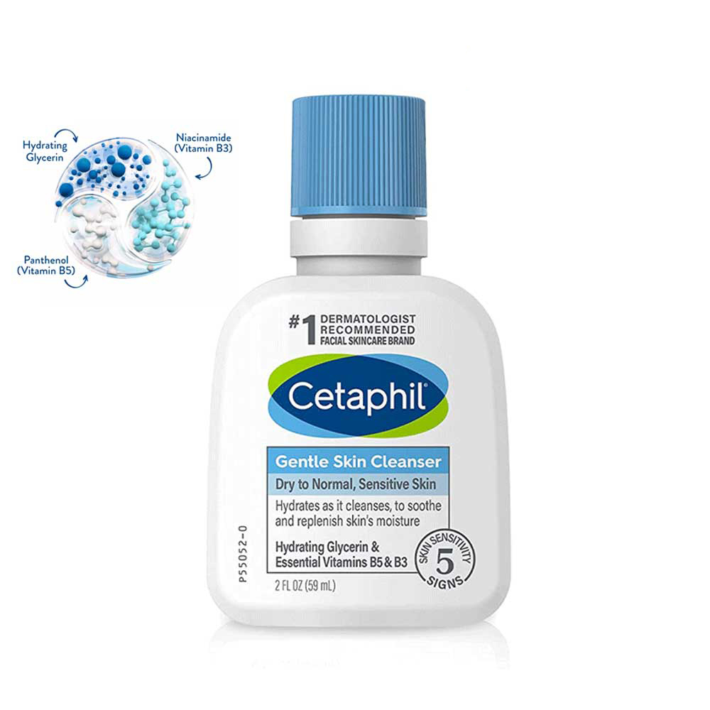 Picture of Cetaphil Face Wash, Hydrating Gentle Skin Cleanser for Dry to Normal Sensitive Skin-59 ml