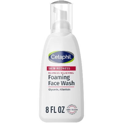 Picture of Cetaphil Redness Relieving Foaming Face Wash For Sensitive Skin, 8 Fl Oz, Gently Cleanses & Calms Sensitive Skin Without Over Drying, (Packaging May Vary)