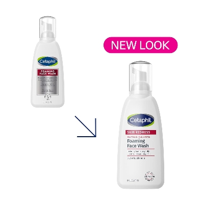 Picture of Cetaphil Redness Relieving Foaming Face Wash For Sensitive Skin, 8 Fl Oz, Gently Cleanses & Calms Sensitive Skin Without Over Drying, (Packaging May Vary)