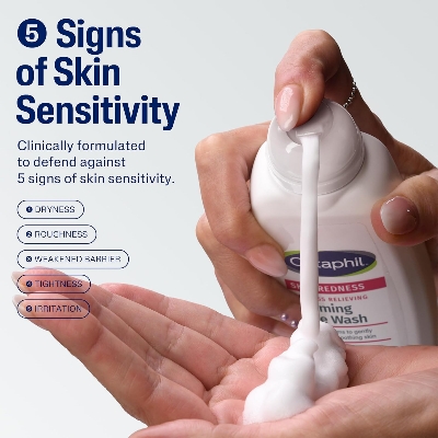 Picture of Cetaphil Redness Relieving Foaming Face Wash For Sensitive Skin, 8 Fl Oz, Gently Cleanses & Calms Sensitive Skin Without Over Drying, (Packaging May Vary)