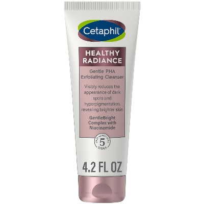Picture of Cetaphil Face Wash, Healthy Radiance Gentle Exfoliating Cleanser, Visibly Reduces Look of Dark Spots and Hyperpigmentation, Designed for Sensitive Skin, Hypoallergenic, Fragrance Free, 4.2oz