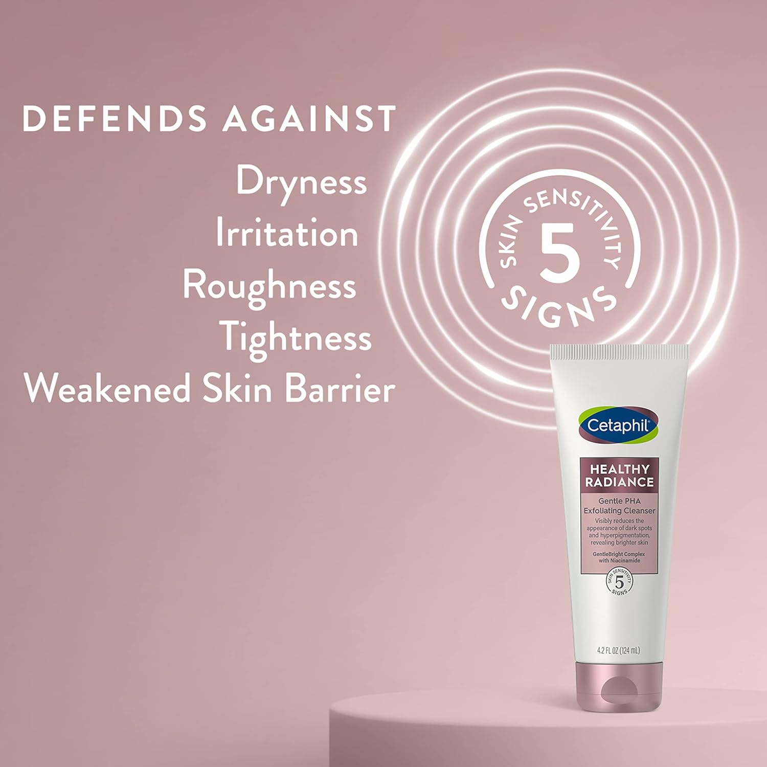 Picture of Cetaphil Face Wash, Healthy Radiance Gentle Exfoliating Cleanser, Visibly Reduces Look of Dark Spots and Hyperpigmentation, Designed for Sensitive Skin, Hypoallergenic, Fragrance Free, 4.2oz