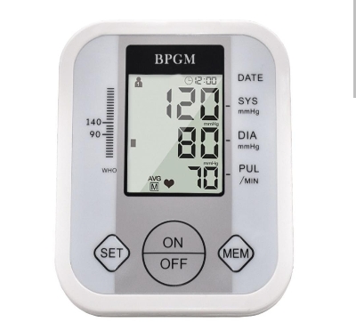Picture of Fully Automatic Upper arm Digital Blood Pressure Monitor with Glucometer Machine with 10 Test Strips (Combo Pack)