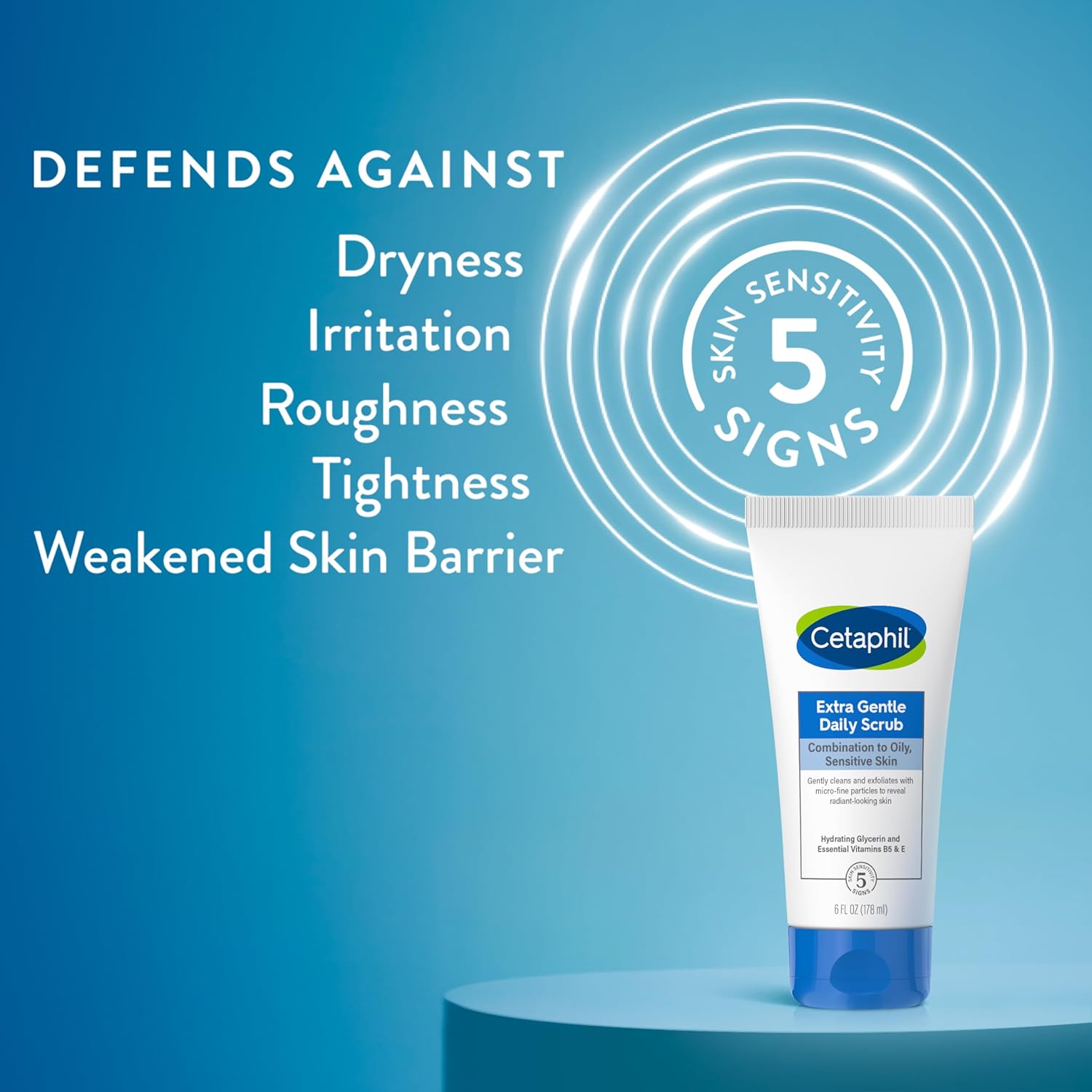 Picture of Cetaphil Exfoliating Face Wash, Extra Gentle Daily Face Scrub, Gently Exfoliates & Cleanses, For All Skin Types, Non-Irritating & Hypoallergenic, Suitable For Sensitive Skin, 6 Fl Oz