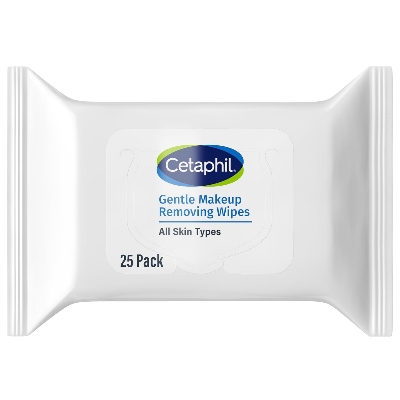 Picture of Cetaphil Gentle Makeup Removing Face Wipes, Daily Cleansing Facial Towelettes Gently Remove Makeup, Fragrance and Alcohol Free, 25 Count