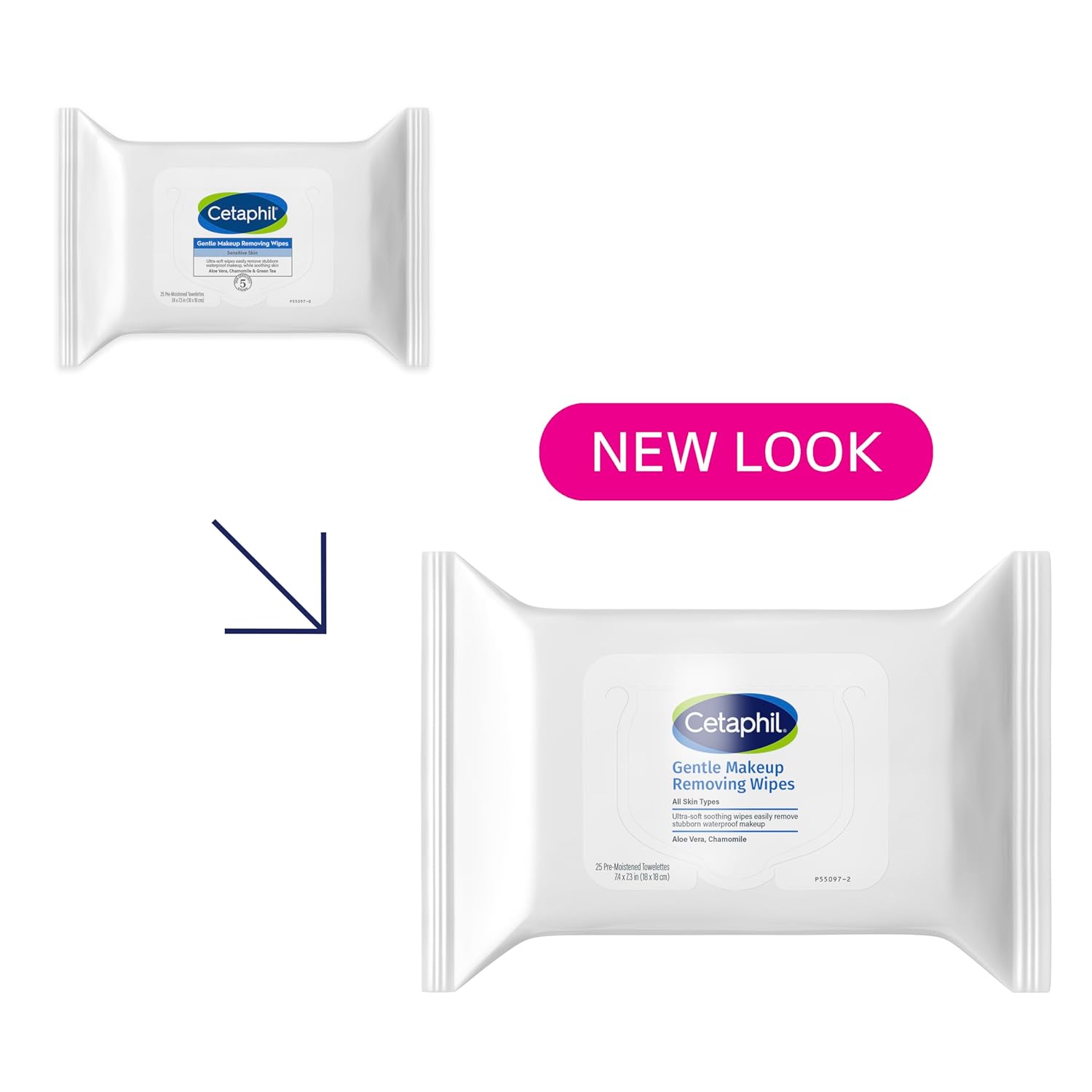 Picture of Cetaphil Gentle Makeup Removing Face Wipes, Daily Cleansing Facial Towelettes Gently Remove Makeup, Fragrance and Alcohol Free, 25 Count