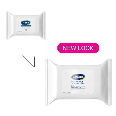 Picture of Cetaphil Gentle Makeup Removing Face Wipes, Daily Cleansing Facial Towelettes Gently Remove Makeup, Fragrance and Alcohol Free, 25 Count