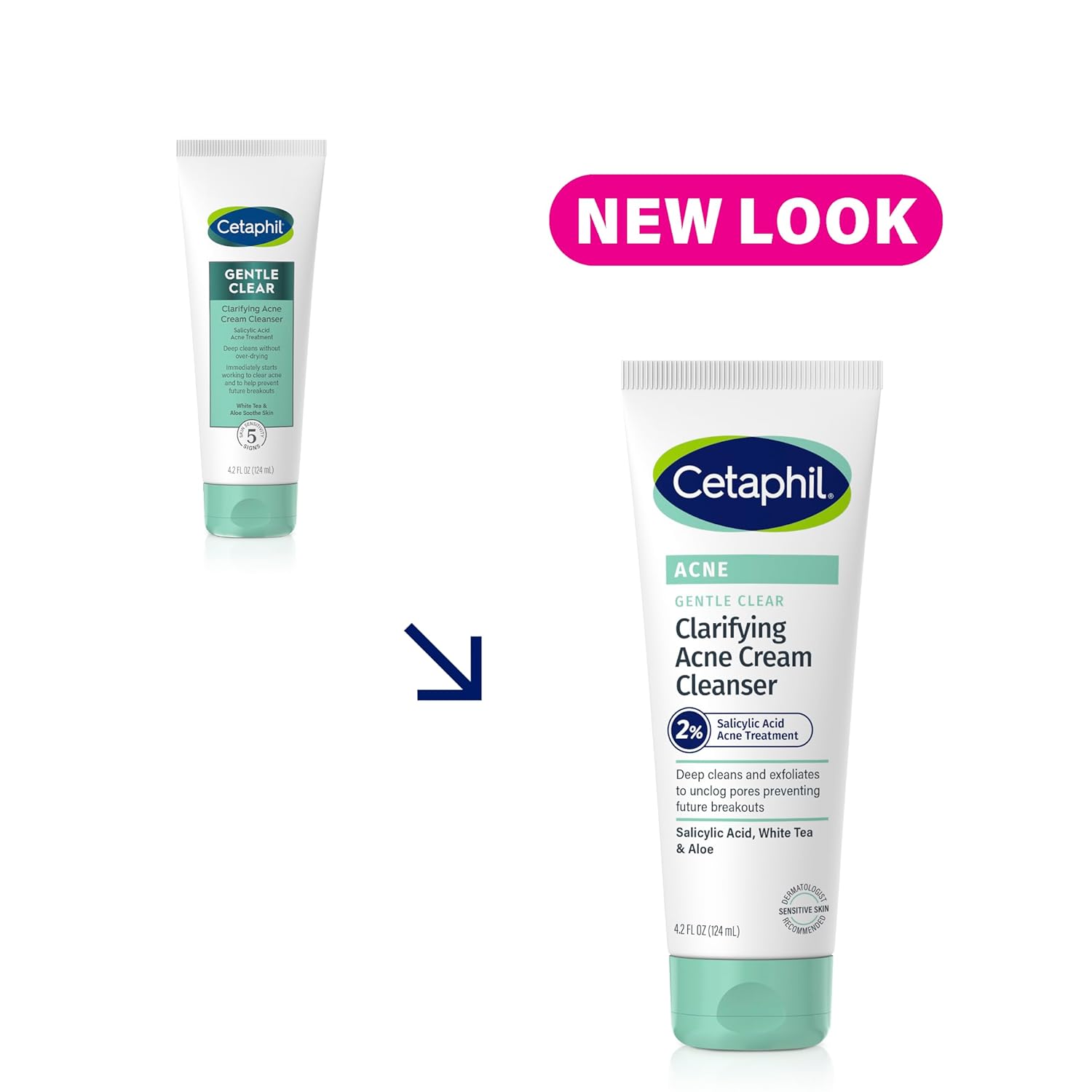 Picture of Cetaphil Acne Face Wash, Gentle Clear Clarifying Acne Cream Cleanser with 2% Salicylic Acid, Deep Cleans & Treats Acne Prone Skin, Skin Care for Sensitive Skin, 4.2oz