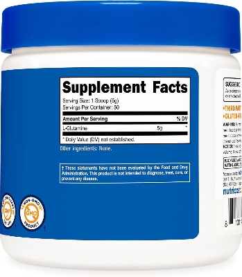 Picture of Nutricost L-Glutamine Powder Supplement Unflavored 250 Grams