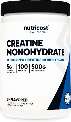 Picture of Nutricost Creatine Monohydrate Micronized Powder 500G, 5000mg Per Serv (5g) - 100 Servings, 17.9 Oz