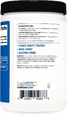 Picture of Nutricost Creatine Monohydrate Micronized Powder 500G, 5000mg Per Serv (5g) - 100 Servings, 17.9 Oz