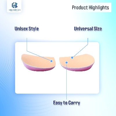 Picture of Galaxy Orthopedic Insoles Shoe Inserts Medial & Lateral Heel Wedge Lift Silicone Pads Corrective O/X Type Leg, Perfect Halfsphere Design for Bowlegs and Knock Knees