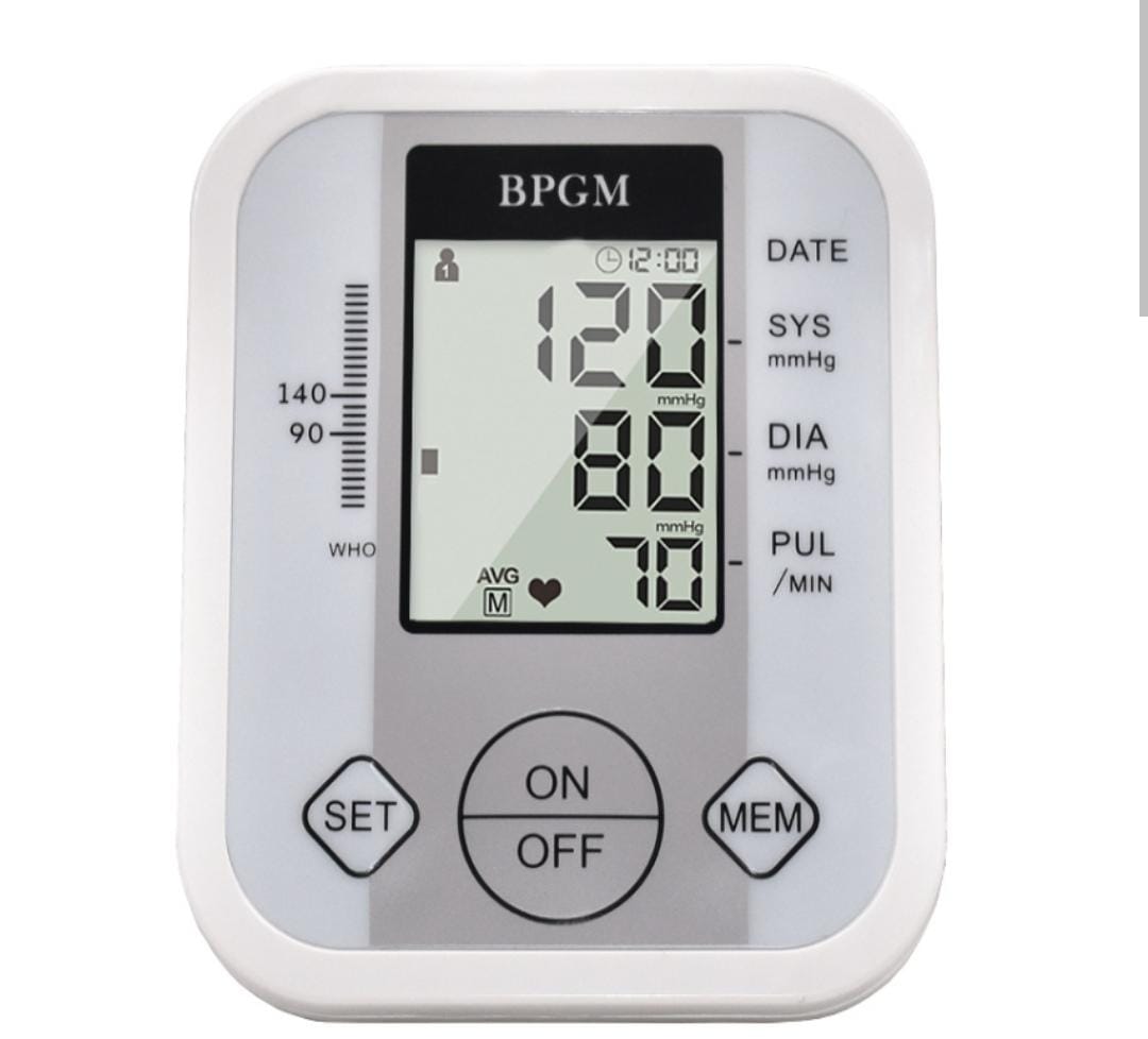 Picture of BP Machine Monitor Digital Fully Automatic Upper Arm Blood Pressure Checking Monitor with Talking Function Intellisense Technology Cuff Kit For Home Best Most Accurate Measurement- White