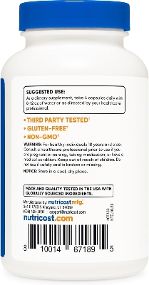 Picture of Nutricost Magnesium Citrate 420mg, 120 Veggie Capsules Gluten Free, Non-GMO Supplement