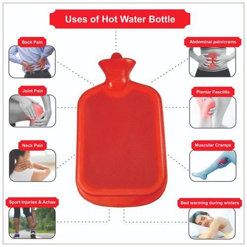 Picture of Rubber Hot Water Bag Bottle Pain Relief Bed Hand Warmer Hot Water Bag 2 L Color Send As Per Product Availability - Hot Water Bag - hot water bag