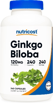 Picture of Nutricost Ginkgo Biloba 120mg, 240 Capsules - Extra Strength Ginkgo Biloba Extract - Gluten Free & Non-GMO