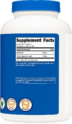 Picture of Nutricost Betaine HCl + Pepsin 790mg, 240 Capsules - Gluten Free & Non-GMO