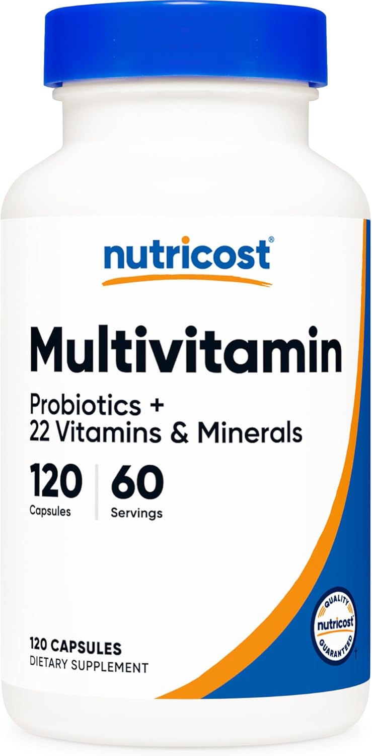 Picture of Nutricost Multivitamin with Probiotics 120 Vegetarian Capsules - Packed with Vitamins & Minerals