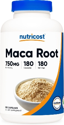 Picture of Nutricost Maca Root (Lepidium meyenii) 750mg, 180 Capsules, 180 Servings