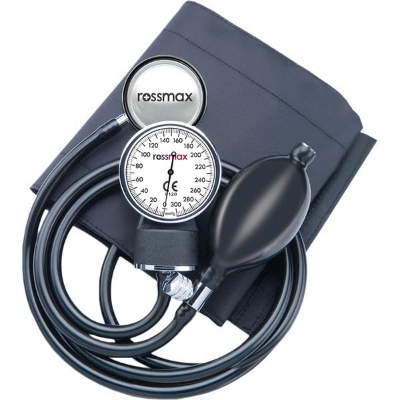 Picture of Rossmax GB112 Aneroid Blood Pressure Monitor Sphygmomanometer with Stethoscope Dual Head (Black)