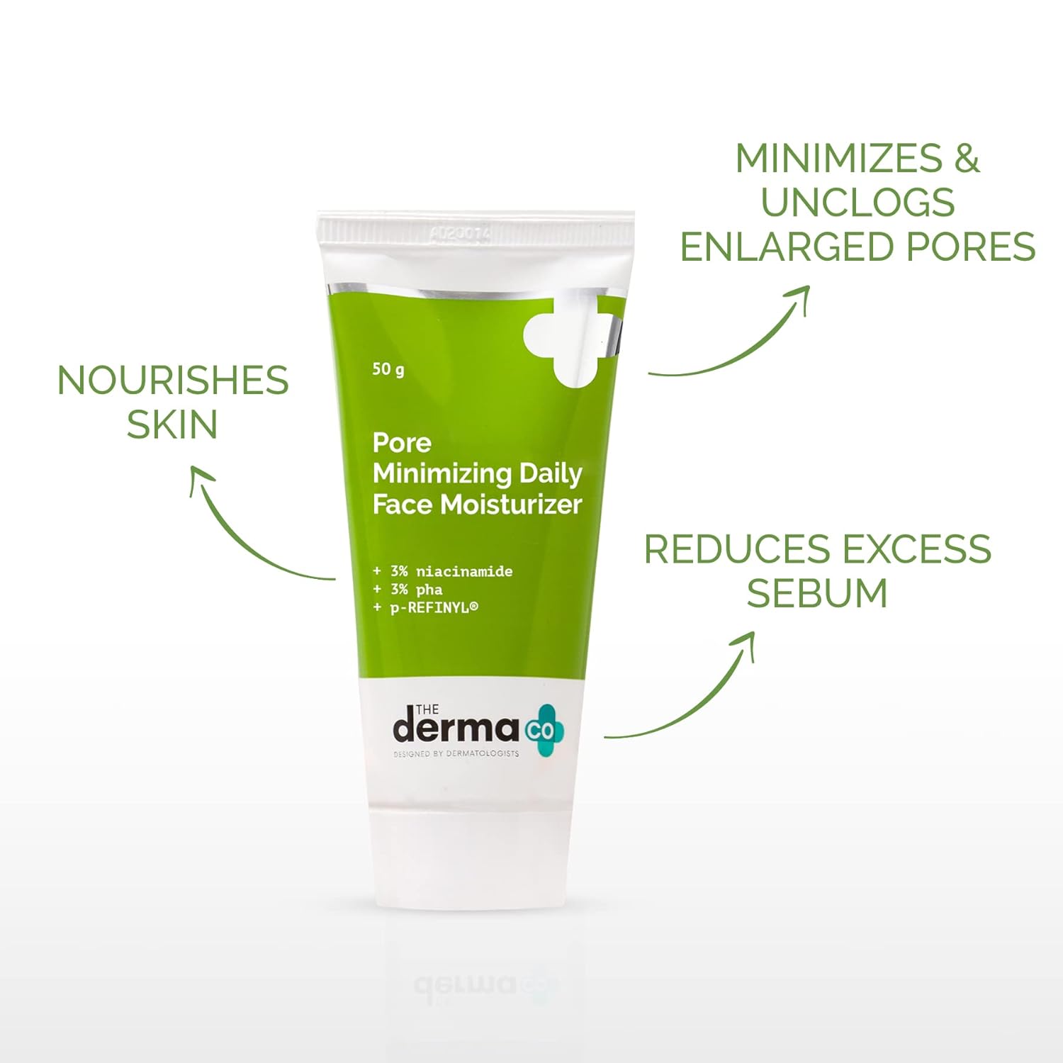Picture of The Derma Co Pore Minimizing Daily Cream Face Moisturizer With 3% Niacinamide 3% Pha And P-Refinyl-50 gram